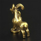 Deer Casting Animal Brass Figurine Abstract Geometric Style Metal Retro Sculpture Home Office Room Desktop Decoration Gift Diy — image 5 of 8