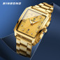Men's Watches Luxury Stainless Steel Watch Fashion Casual Watches Waterproof Square Male Wristwatches Business Branded Watch Chronograph Watches Horloges Mannen Montre Homme Luxe Quarz Uhr — image 4 of 20