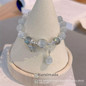 Moonstone Butterfly Bracelet for Women | Grey Moonstone Beaded Charm Bracelet | Dainty Boho Student Jewelry — image 6 of 8