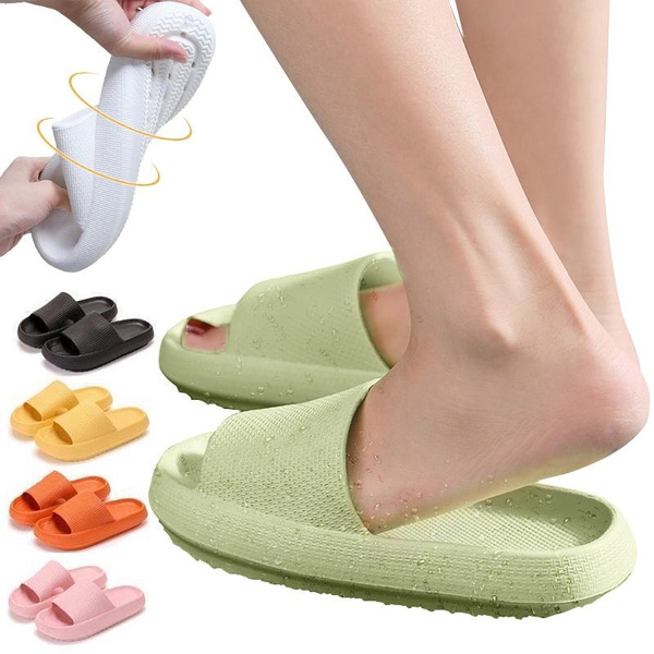 Women's And Men's Slippers, EVA Soft-soled Slippers, Non-slip Shower Shoes, Bathing Slippers, Indoor And Outdoor Couple Thick-soled Slippers, Summer Beach Slippers — image 1 of 27