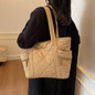 Womens Shoulder Bag Large Capacity Armpit Bag Casual Handbags Students School Bag Commuting Bag Qulited Underarm Bag — image 16 of 17
