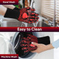 Barbecue Gloves BBQ Gloves Hanging Heat Resistant for Kitchen Grill Baking Microwave Vehicle Repair — image 7 of 10