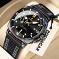 Luxury Trendy Man Wristwatch Square Dial Waterproof Luminous Date Week Men Watch Simple Business Quartz Leather Men's Watches Reloj — image 17 of 31