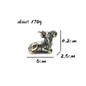 Antique Brass Antelop Statue Small Desktop Toy Ornaments Vintage Copper Animal Goat Figurines Figurines Paperweight Home Decors — image 8 of 8