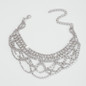 Crystal Necklace Tassel Choker Neck Chain Rhinestones Necklaces Fashion Jewelry Accessories Gifts for Women and Girls — image 6 of 12