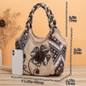 Handmade small flower ethnic style handbag, retro multi-compartment lightweight and durable handbag ethnic style fringed small bag — image 5 of 11