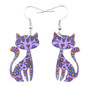 Bonsny Cute Lovely Cat  Earrings Acrylic Printing Patterns 2017 New Design Drop Earrings For Girls Woman Jewelry — image 20 of 20