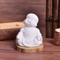 Cute Little Monk Statue Sandstone Adorable Chinese Buddha Statuettes Lovely Figurine For Home Decor Creative Gift — image 5 of 8