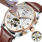 KINYUED  Mechanical Tourbillon  Brand Watches Classic Six-pin Mechanical Watches Men&amp;#39;&amp;#39;&amp;#39;&amp;#39;s Business Watch Automatic Hollow  Mechanical Watches — image 5 of 15