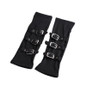 Punk Style Black Mesh Fingerless Gloves with Wrist Strap — image 7 of 8