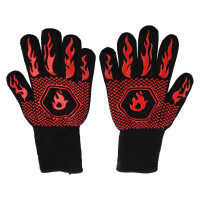 Barbecue Gloves BBQ Gloves Hanging Heat Resistant for Kitchen Grill Baking Microwave Vehicle Repair — image 2 of 10