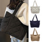 Womens Shoulder Bag Large Capacity Armpit Bag Casual Handbags Students School Bag Commuting Bag Qulited Underarm Bag — image 12 of 17