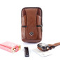 Men Leather Waist Bag, Multifunction Fanny Pack, Large Capacity Belt Bag,Brown Shoulder Bags Crossbody Bags,Multi-layer Buckle Mobile Phone Bag — image 13 of 20