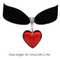 Fashion Velvet Choker Heart Crystal Pendant Necklaces Black Velvet Clavicle Chain Necklace Simple Velvet Women Jewelry — image 6 of 9