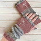 Autumn and winter heart-shaped contrasting color retro warm fashion finger gloves — image 39 of 42