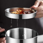1pc Home Kitchen Container With Strainer Easy To Holding When Need Stainless Steel Made For Storage Cooking Oil And Grease 1.8L/ 60 Oz — image 9 of 11