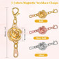6PCS/10PCS/12PCS Locking Magnetic Clasps Rose Jewelry Magnetic Clasp Necklace Lobster Clasp Closures Magnetic Clasp Connector Chain Extenders for Jewelry Necklace Bracelet — image 5 of 23