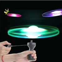 HOT Funny Spinning Flyer Luminous Flying UFO LED Light Handle Flash Flying Toys for Kids Outdoor Game Color Random — image 2 of 14