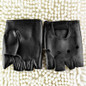 Men Faux Leather Slip-Resistant Half Finger Fingerless Gloves Hand Wrist Mittens GRA — image 8 of 11