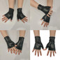 Punk Style Fingerless Gloves Windproof PU Nightclub Fashion Accessory — image 6 of 10
