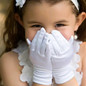 Fashion Party Accessories White Gloves for Little Girl Birthday Celebrations — image 5 of 9