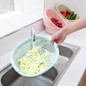 Double-Layer Kitchen Colander Basket with Drain Holes – Plastic Fruit & Vegetable Washing Bowl — image 6 of 8