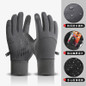 Winter Touchscreen Gloves for Men - Windproof, Waterproof, Insulated & Anti-Slip Cycling Gloves — image 24 of 30