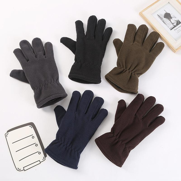 Fleece Thermal Gloves - Windproof & Coldproof Unisex Touchscreen Winter Riding Gloves — image 1 of 10