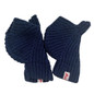 Keep Warm Lengthen Wrist Gloves Solid Color Half Finger Mitten for Teens — image 5 of 20