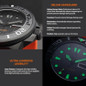 Aquadeep Automatic Dive Watch For Men 43Mm 500M Water Resistance Wristwatch Diver For Men With Rubber Strap — image 4 of 5