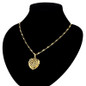 Women's Fashion Silver Gold Plated Women Classic Heart Pendant Necklace Earrings Jewelry Set for Wedding — image 6 of 12