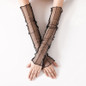 New Summer Driving Half Finger Gloves Sunscreen Hand Fashion Ice Silk Female Long Sleeve Gloves — image 5 of 16