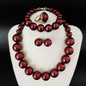 4Pcs/Set Elegant Vintage Pearl Necklace Set Korean Style Women Choker Bridal Wedding Jewelry with Earrings Ring Fashion Accessories — image 6 of 55