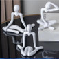 Nordic Style Thinker Ornament Thinker Statue Art Abstract Sculpture Home Bookshelf Decor Living Room Home Desktop Decoration — image 11 of 11