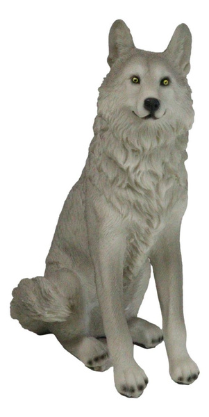Cries Of The Night Sitting Alpha Grey Direwolf Wolf Home Decor Figurine 6"H — image 1 of 11