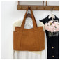Stylish Corduroy Tote Bag for Women Large Capacity Commuter Shoulder Bag Minimalist Design Crossbody Bag Fashionable and Versatile — image 16 of 61