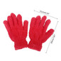 Winter Warm Gloves Stretchy Mittens Adult Coral Velvet Solid Color Full Finger Gloves Skiing Gloves for Cold Weather — image 4 of 33