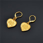 Women's Fashion Silver Gold Plated Women Classic Heart Pendant Necklace Earrings Jewelry Set for Wedding — image 10 of 12