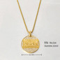 316L Stainless Steel Last Supper Pendant Gold Plated Iced Out Bling AAA Cubic Zircon Round Necklace For Men Father's Day Gift Hip Hop Jewelry — image 8 of 8