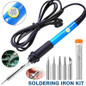 60W Soldering Iron Full Kit Electronic Welding Irons Tool Adjustable Temperature — image 14 of 14