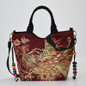 Ethnic Style Embroidery Bag Bag Canvas Peacock Embroidery Little Women's Bag Middle-aged One-shoulder Carry Diagonal Crossover Bag — image 4 of 18