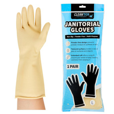 Cleaning Gloves Case Of 1 Rubber 22 Mil Household Gloves Chemical-Resistant Puncture-Resistant Abrasion-Resistant Yellow — image 3 of 8