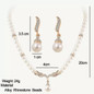 Wedding Charm Dangle Earrings Bridal Women Fashion Rhinestone Delicate Handmade Necklaces Jewelry Luxury Classics Accessories Crystal Pendant Necklace Drop Earring Set — image 8 of 12