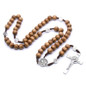 Handmade Round Bead Rosary Necklace for Men for Cross Jesus Pendant Catholic Religious Jewelry Gifts — image 8 of 10