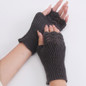 Winter Warm Gloves Fingerless Wrist Length Warm Gloves Hand Arm Warmer Half Finger Gloves Stretchy Knitted Gloves ZOU — image 7 of 22