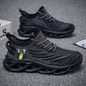 Men's fashion breathable lace-up knitted sneakers, various colors, casual outdoor running and walking shoes, lightweight men's shoes — image 10 of 16