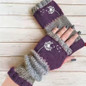 Autumn and winter heart-shaped contrasting color retro warm fashion finger gloves — image 15 of 20