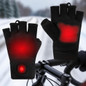 Rechargeable USB Heated Fingerless Gloves For Outdoor Tasks Cycling Fishing Cold Weather Hand Warmth — image 9 of 10