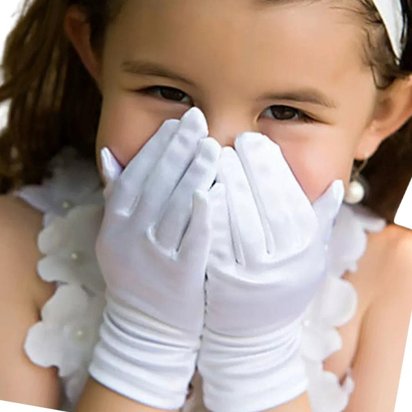 Fashion Party Accessories White Gloves for Little Girl Birthday Celebrations — image 1 of 9