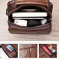 Genuine Leather Messenger Bag - Black, Multi-Compartment, Adjustable Strap, Ideal for Men's Daily Commute, Business, Travel — image 10 of 29